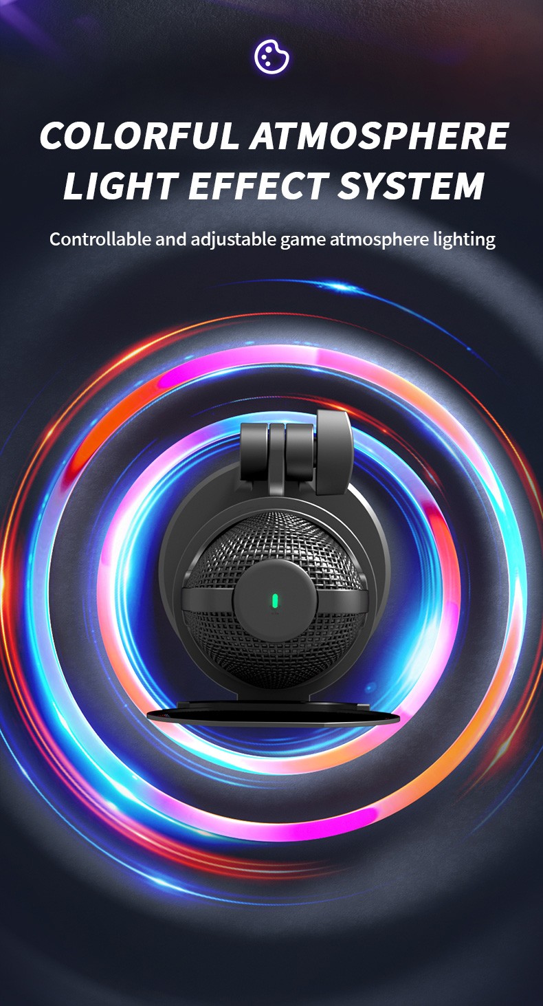 USB/Type-C Cardioid Condenser Microphone with Touch Mute, Noise Reduction, 48kHz Sampling, 16bit Depth – Compatible with Apple, Android, Windows, PS5, Linux
