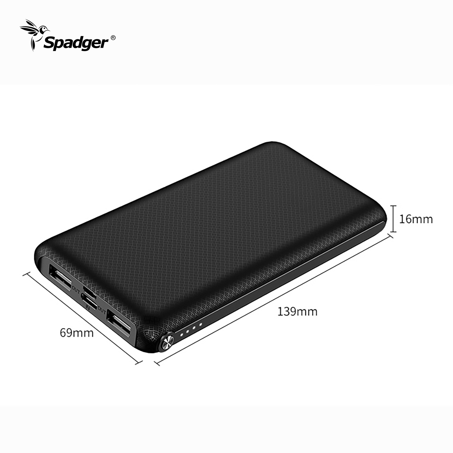 X11 PD18W Portable Fast Charging, Spadger Slim Power Bank 10000mAh/20000mAh High Capacity