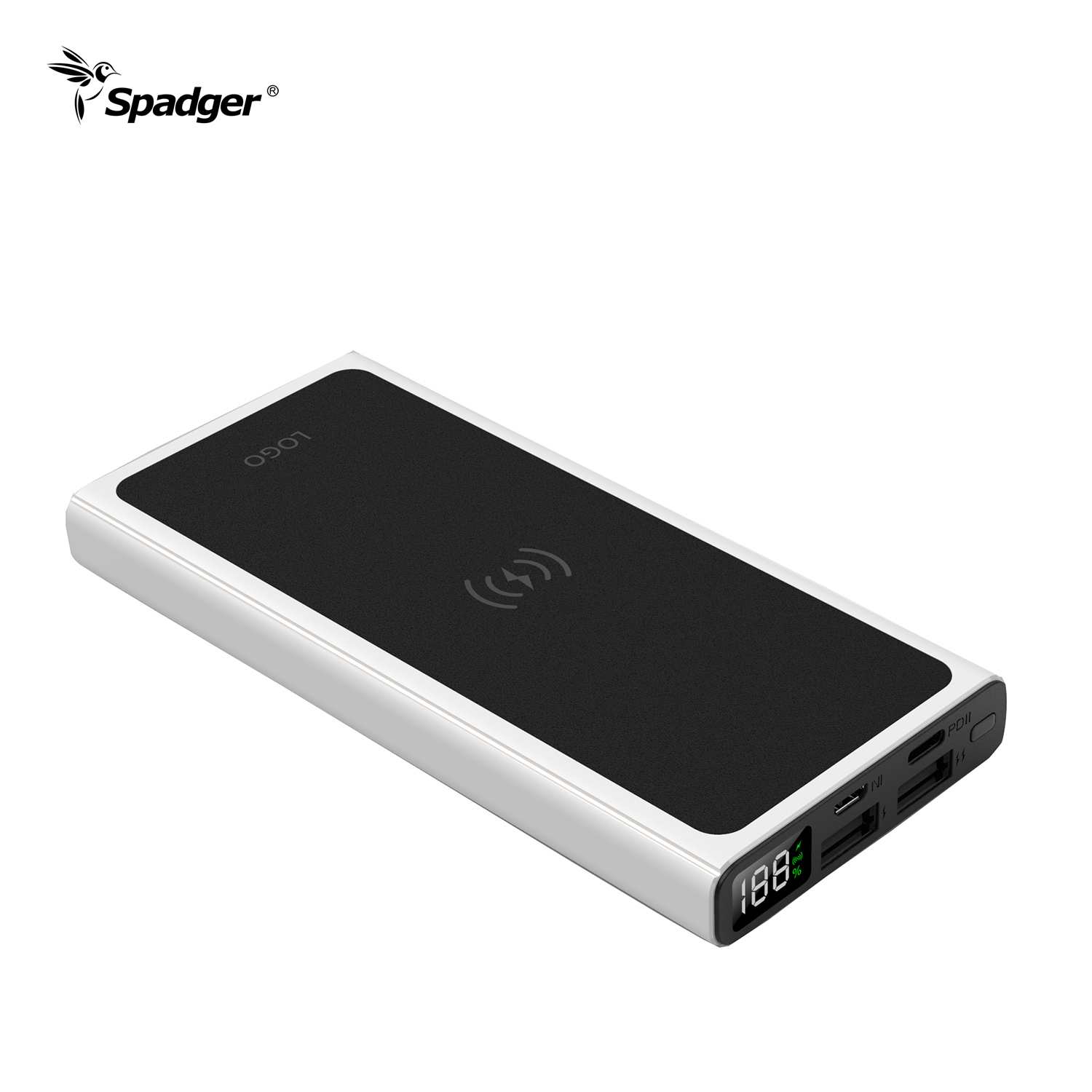 SW400 PD18W 10000mAh Fast Charge With 15W Wireless Power Bank Portable Battery Backup With Digital Display