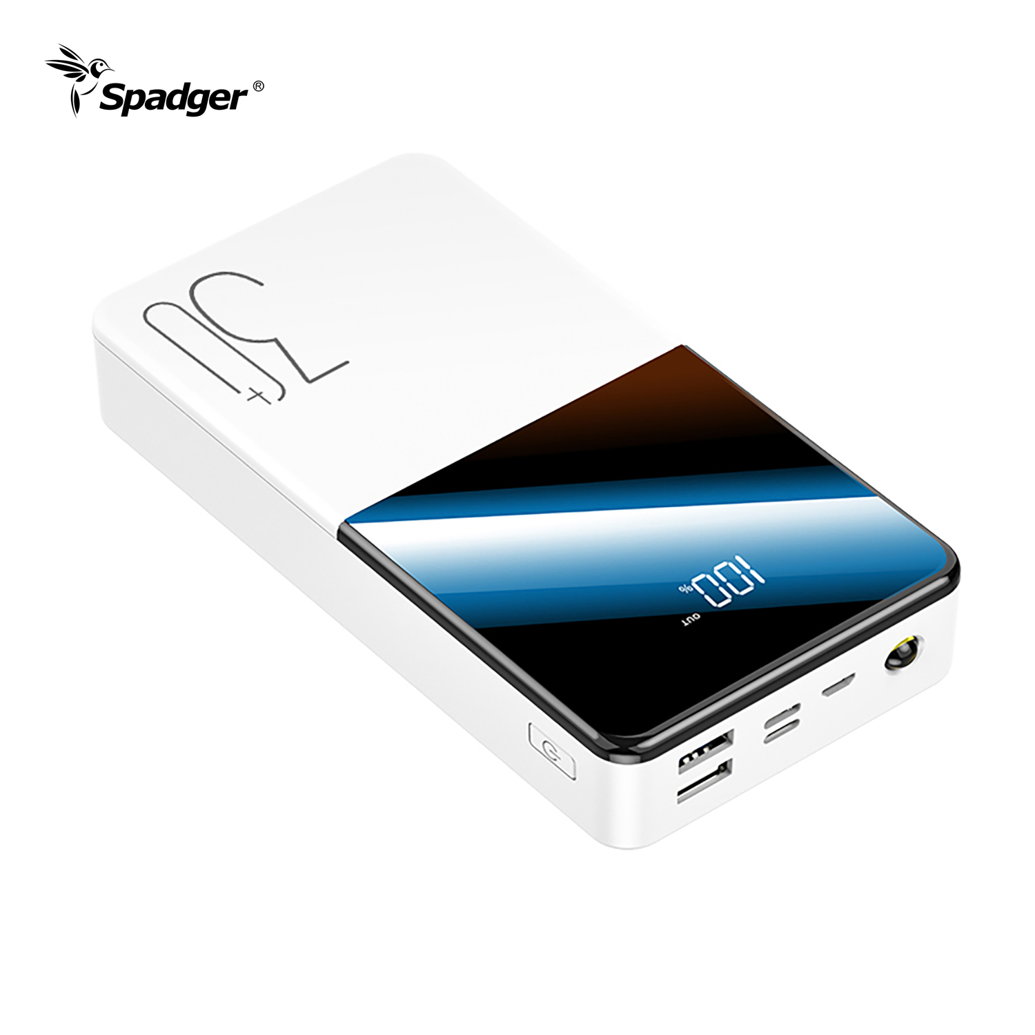 Q500 30000mAh High Capacity Portable power bank,High Speed Charging LCD Battery Pack With Flashlight.