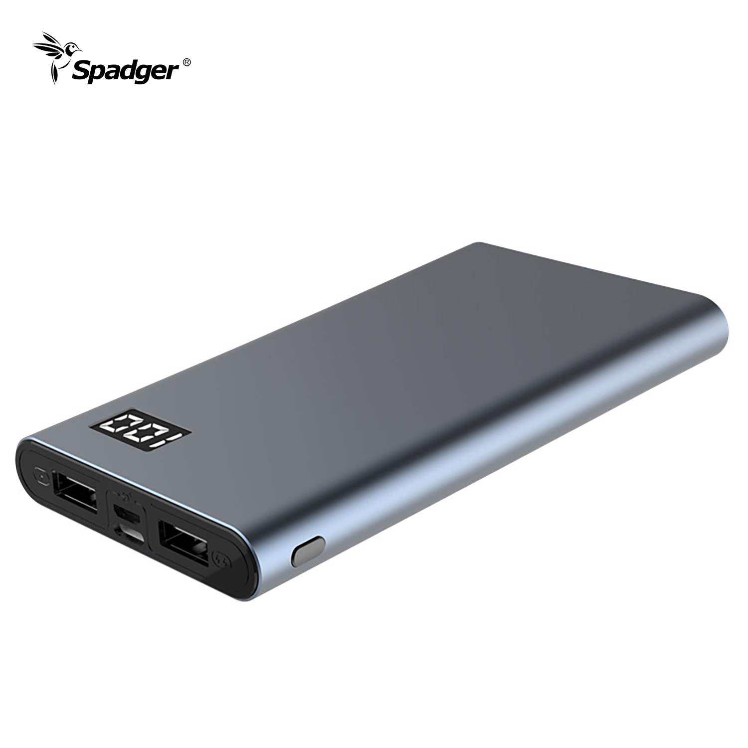 K91 10000mAh/20000mAh Metal Aluminum Fast Charge Power Bank 10000mAh Slim Battery Backup With Digital Display