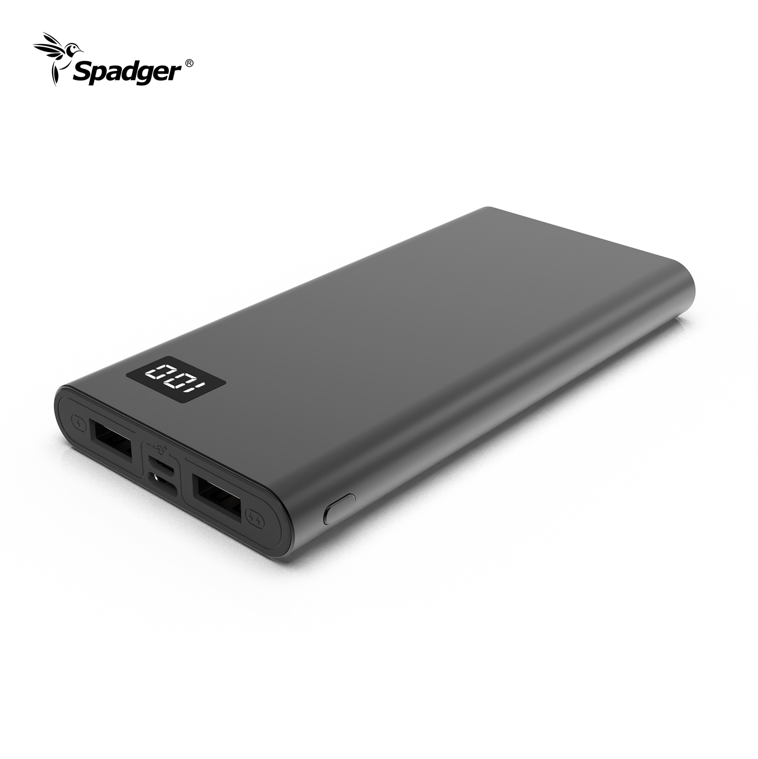 K91 10000mAh/20000mAh Metal Aluminum Fast Charge Power Bank 10000mAh Slim Battery Backup With Digital Display