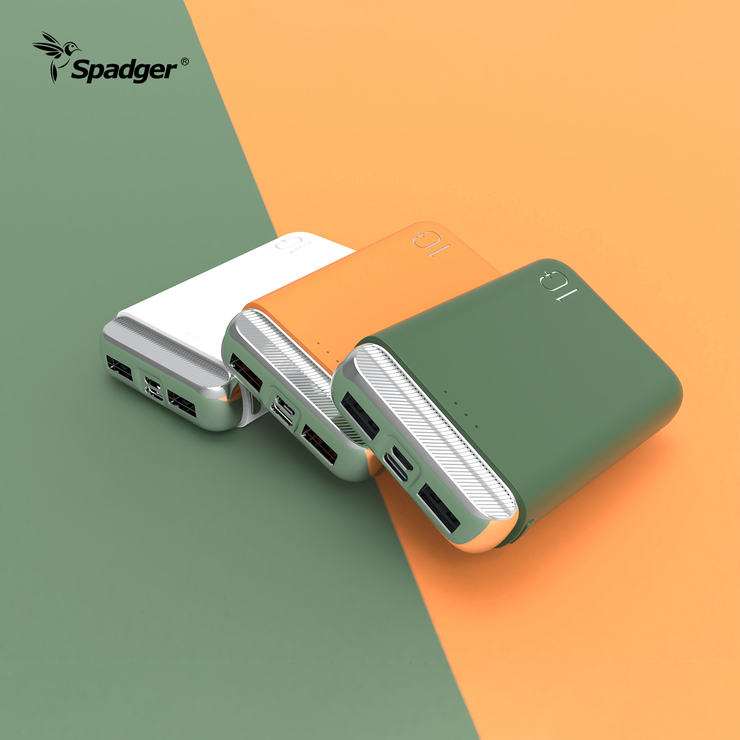 K701 10000 mAh colorful Portable power bank, Slim Compact External Battery with Fast Charger,