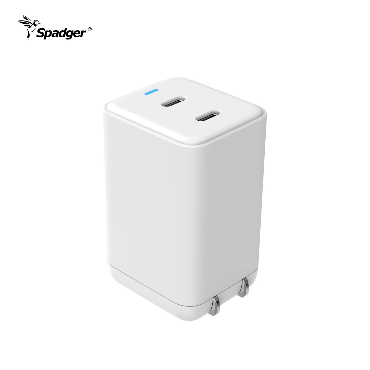 USB C Charger PD 45W GaN Tech Type C Wall Charger Fast Charging with Dual Port, Foldable Power Adapter Compatible for iPhone