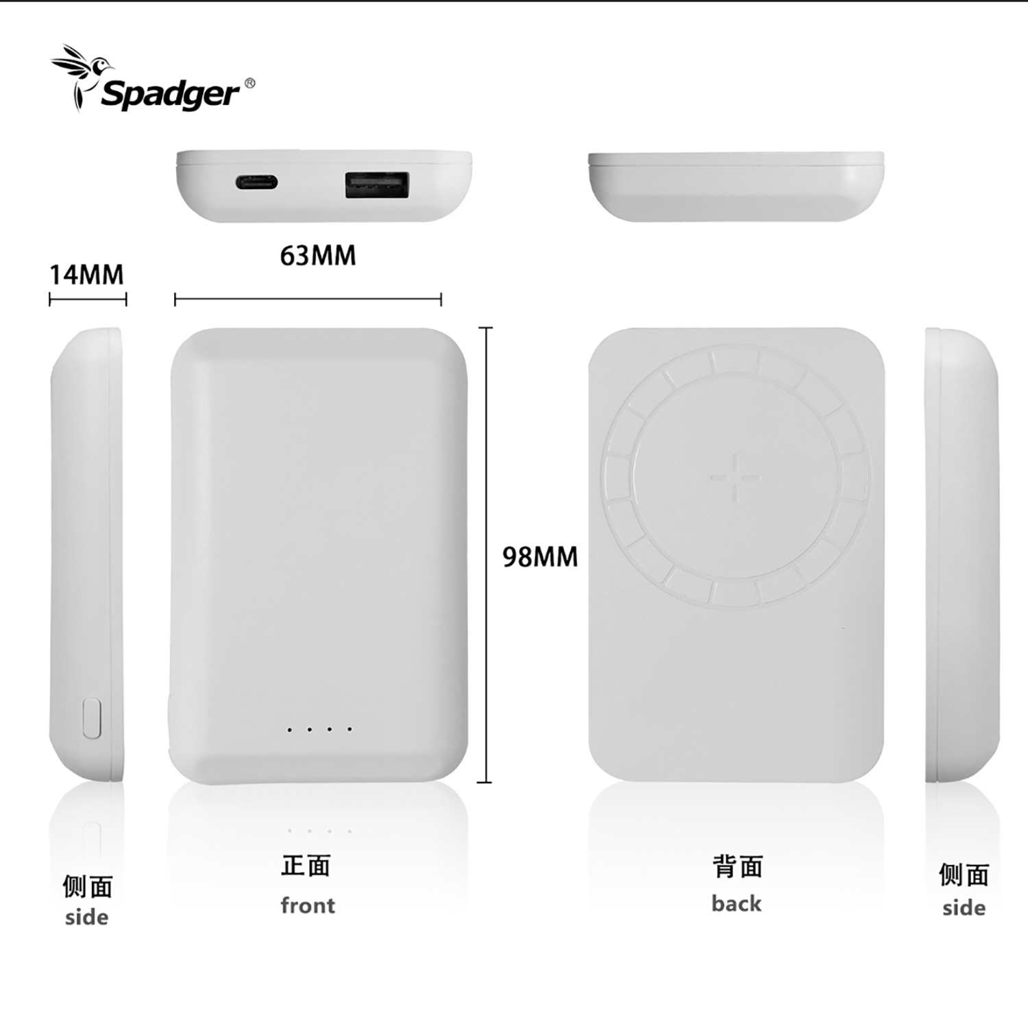 Magnetic Power Bank 5000mAh mini MagSafe Portable Bank 5W Wireless battery pack for iPhone Series