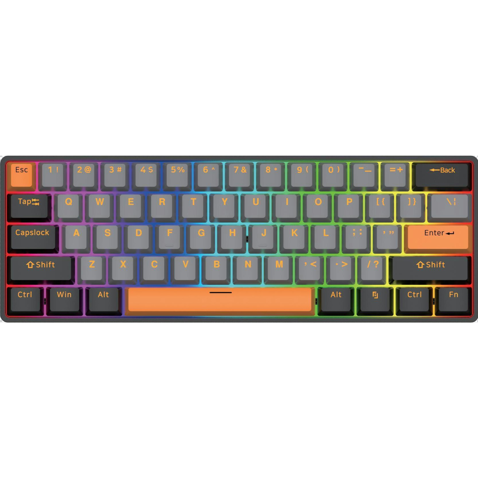 Mechanical Keyboard RGB Led Backlit Hot Swappable Mechanical 61Keys Gaming Keyboards Thri-mode BT 2.4G wired For Pc Computer Laptop 60% Gaming Keyboard