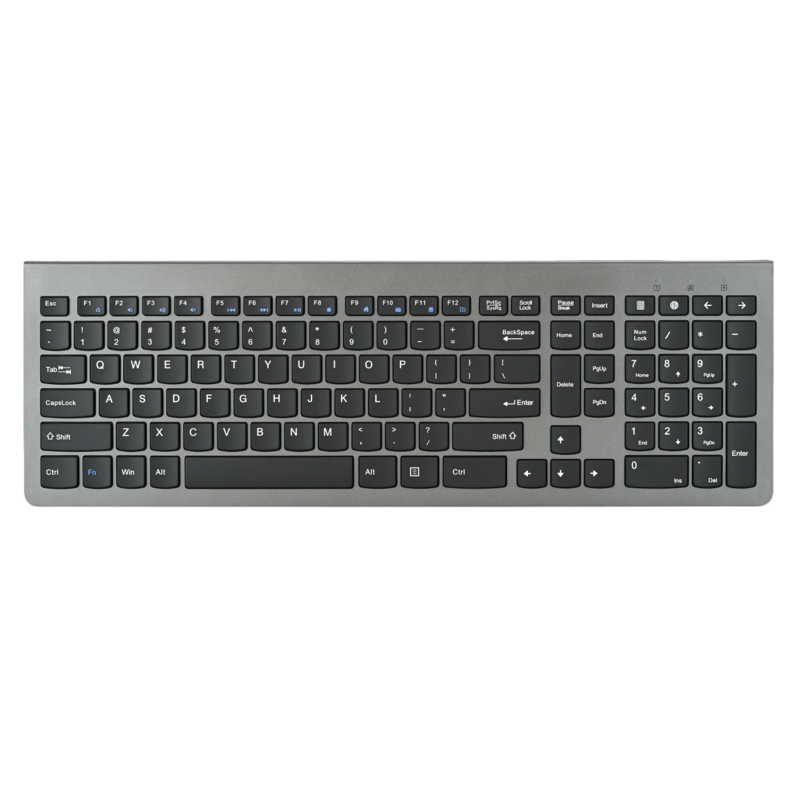 Han Tian Xia  Rechargeable Wireless Keyboard, 108 Keys, 2.4G BT, Slim & Silent Scissor Switch, Type-C Charging, RGB Backlight (Optional), Available in Gray-Black, Silver-White, Black – Perfect for Office & Home Use