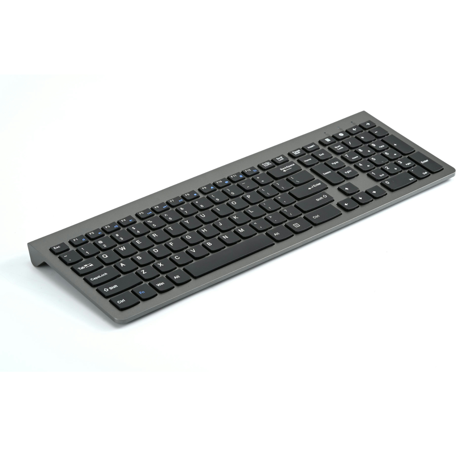 Han Tian Xia  Rechargeable Wireless Keyboard, 108 Keys, 2.4G BT, Slim & Silent Scissor Switch, Type-C Charging, RGB Backlight (Optional), Available in Gray-Black, Silver-White, Black – Perfect for Office & Home Use
