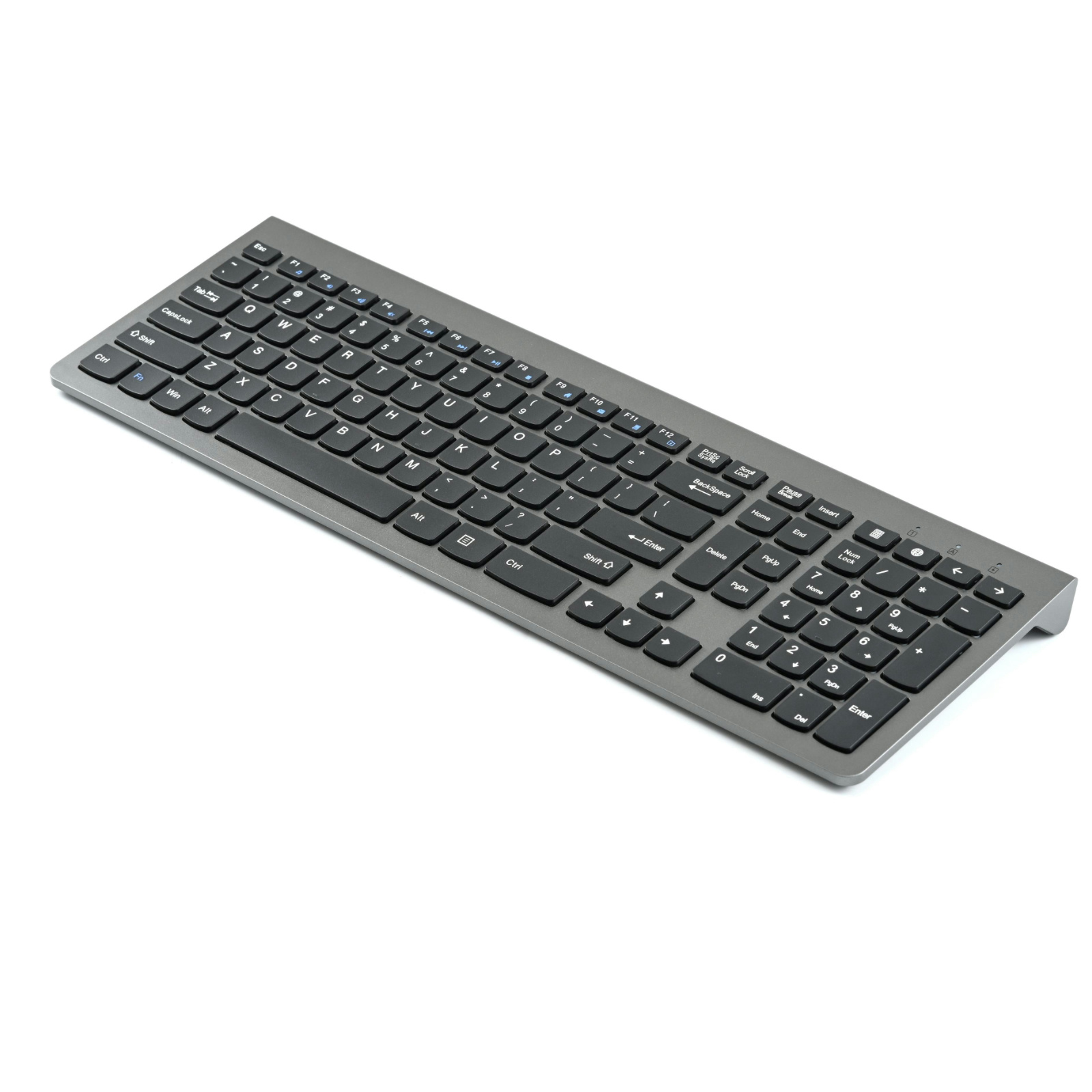 Han Tian Xia  Rechargeable Wireless Keyboard, 108 Keys, 2.4G BT, Slim & Silent Scissor Switch, Type-C Charging, RGB Backlight (Optional), Available in Gray-Black, Silver-White, Black – Perfect for Office & Home Use