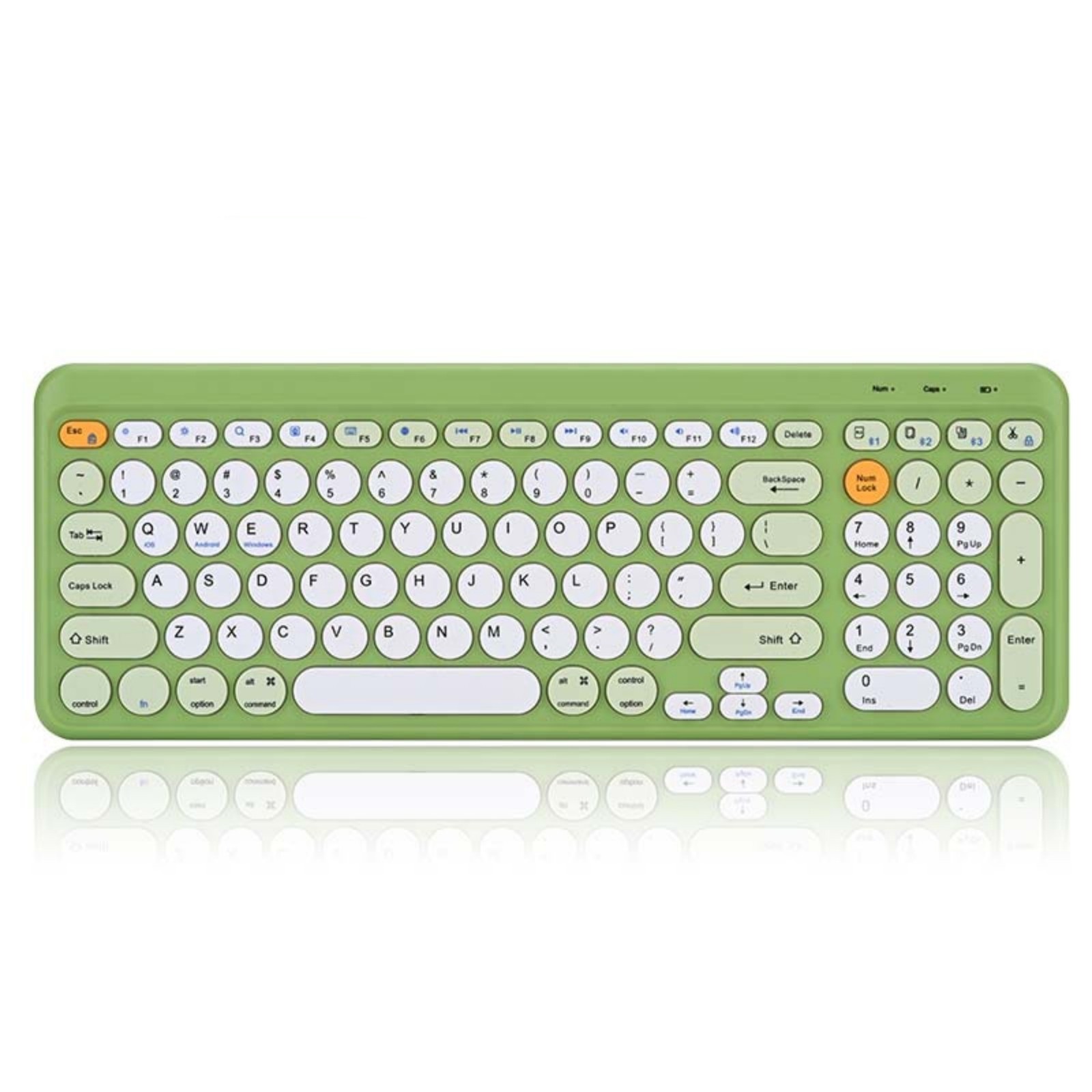 K370 Rechargeable Wireless Keyboard, 99 Keys, Dual Mode BT, Thin & Mute Design, Scissor Feet, Color Combination, Type-C Charging, 3.7V, 38514021.8mm – Han Tianxia