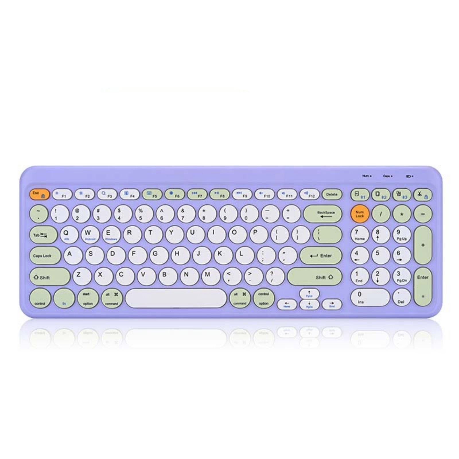 K370 Rechargeable Wireless Keyboard, 99 Keys, Dual Mode BT, Thin & Mute Design, Scissor Feet, Color Combination, Type-C Charging, 3.7V, 38514021.8mm – Han Tianxia