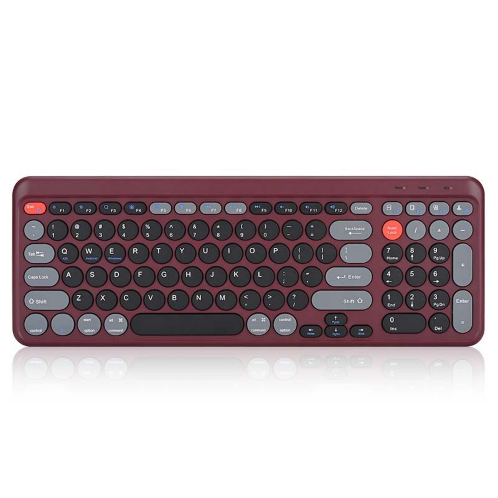 K370 Rechargeable Wireless Keyboard, 99 Keys, Dual Mode BT, Thin & Mute Design, Scissor Feet, Color Combination, Type-C Charging, 3.7V, 38514021.8mm – Han Tianxia