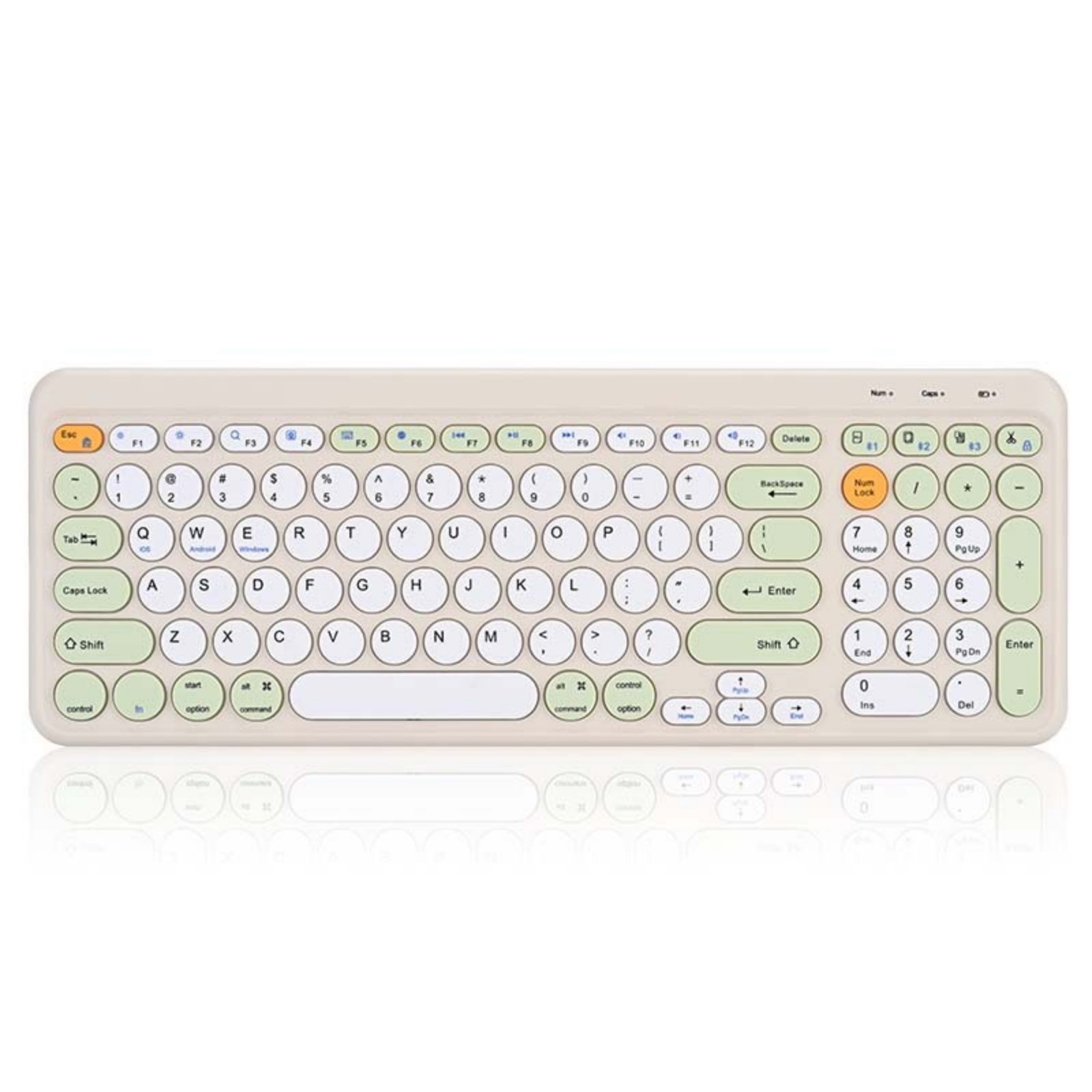 K370 Rechargeable Wireless Keyboard, 99 Keys, Dual Mode BT, Thin & Mute Design, Scissor Feet, Color Combination, Type-C Charging, 3.7V, 38514021.8mm – Han Tianxia