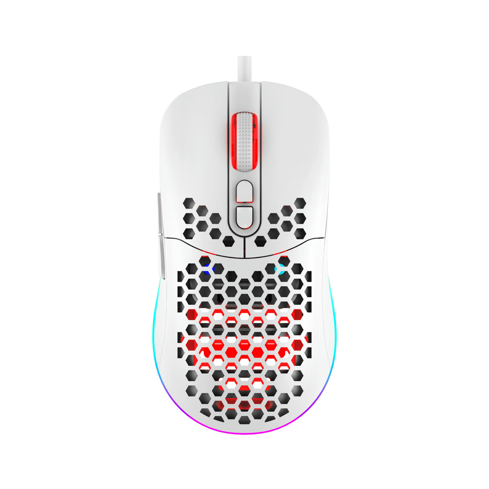 Gaming RGB Luminous 7-Button Wired Mouse, RGB & LOGO Lighting, Adjustable DPI (1600-12800), Macro Definition, Honeycomb Design for Ultimate Precision and Comfort