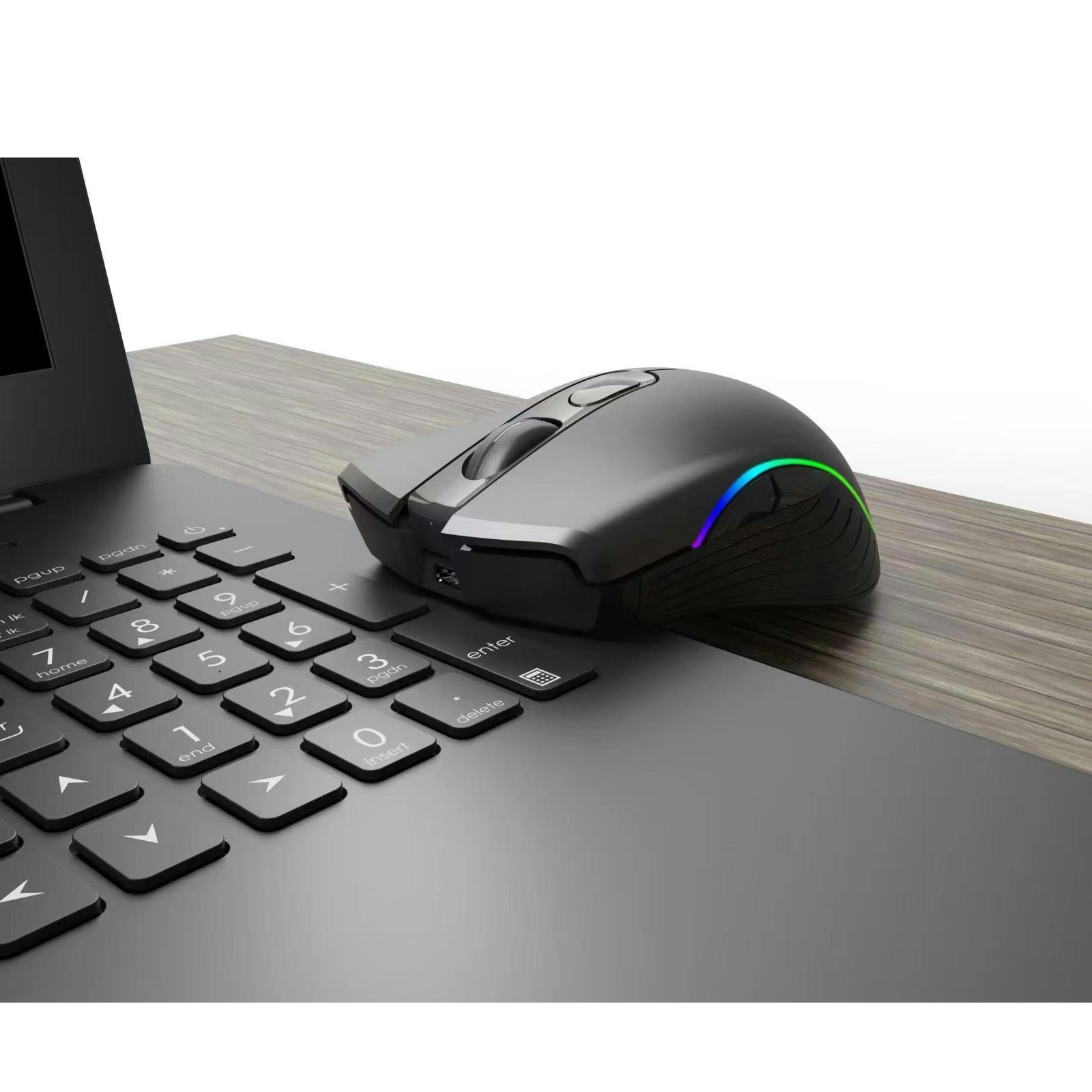 7D Wired RGB Gaming Mouse, 800/1200/1600/2400 DPI, 725 Chip, RGB Backlight, ABS Material, 1.5m Braided USB Cable, 125Hz Polling Rate