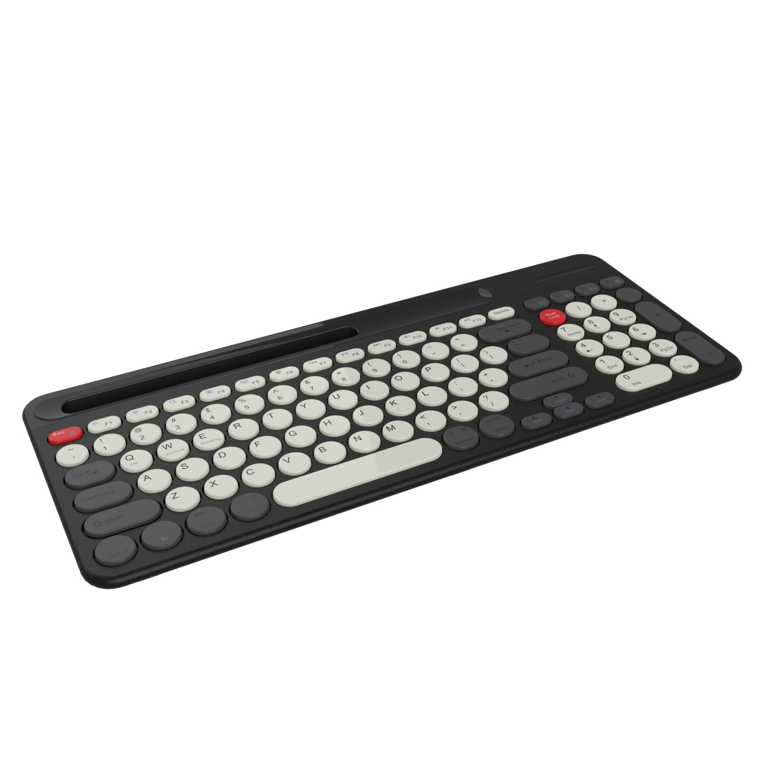 Ultra-Slim Wireless Bluetooth Keyboard with Cradle, Multi-Device Dual-Mode (2.4G+BT), Silent Scissor Keys, Compatible with Mac/Windows – Premium Design Like Popular Brands