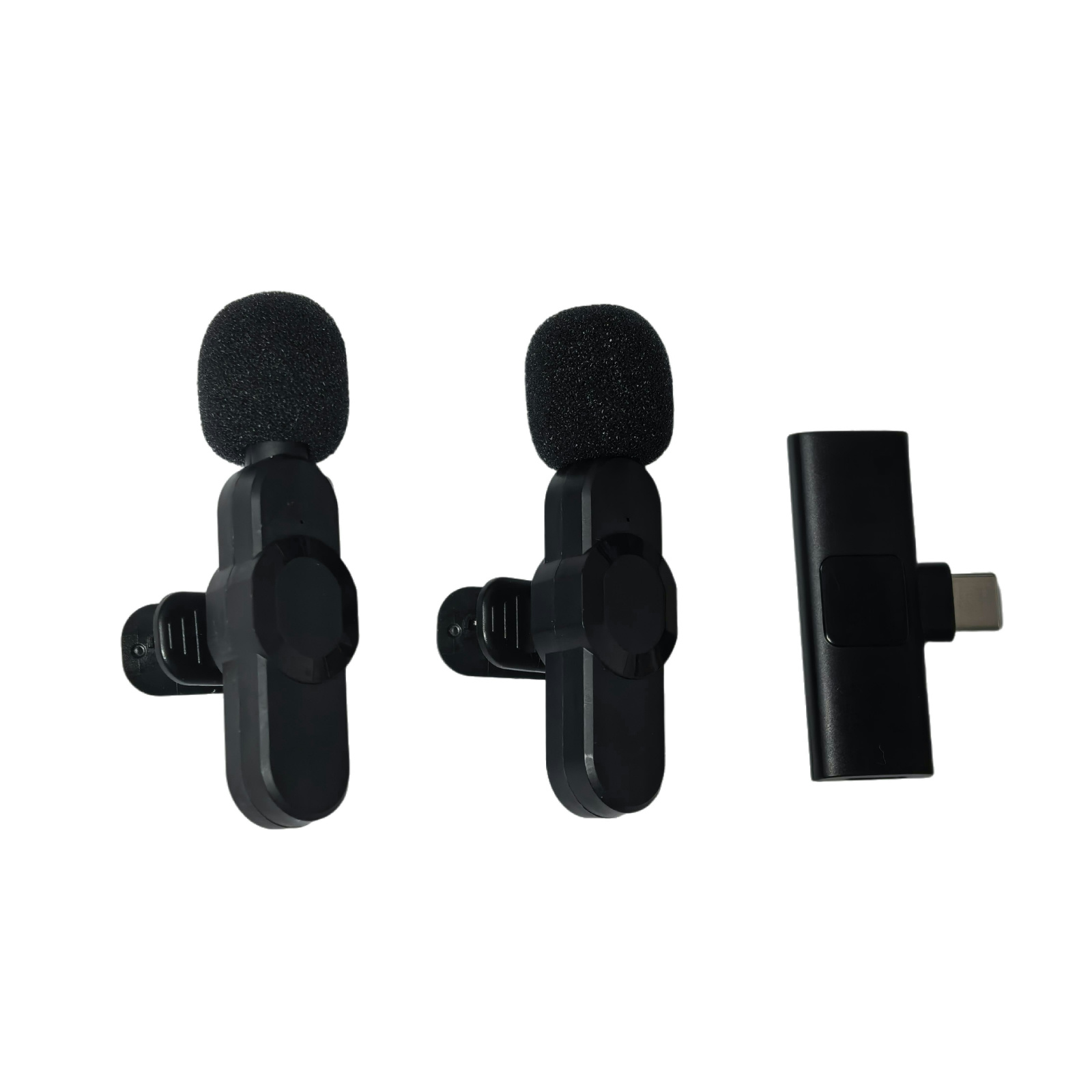 Wireless Lavalier Microphone, 2.4G Plug-and-Play, Auto-Pairing, Built-in Noise Reduction, Reverb Sound Effect, High-Quality Audio for Phones, Cameras, Live Streaming, Recording, Speaking (Type-C Receiver