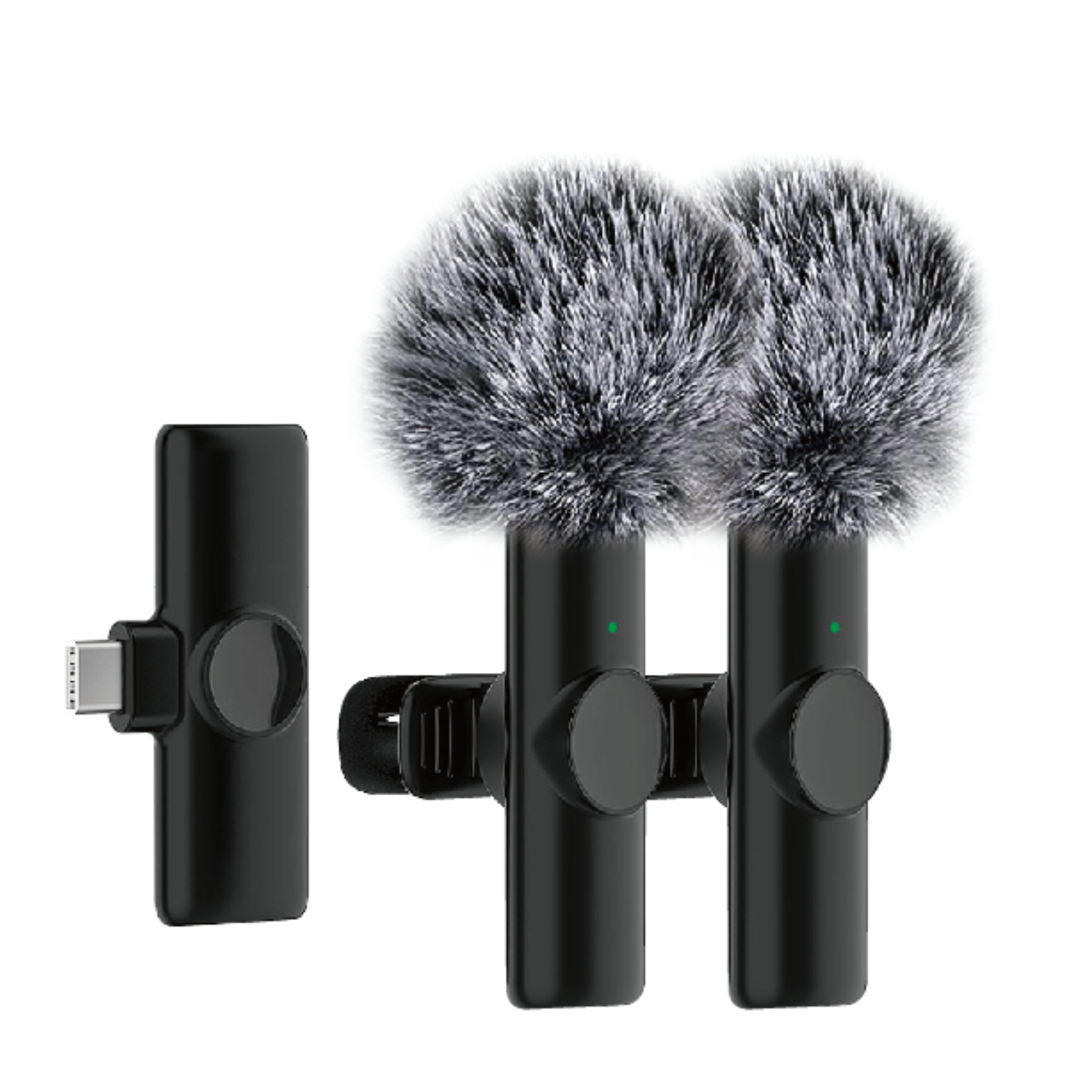 Wireless Lavalier Microphone, 2.4G, Jerry 6973D Chip, 3-4H Battery Life, Noise Reduction, 15-25m Range, Plug-and-Play, for Recording, Streaming, Vlogging