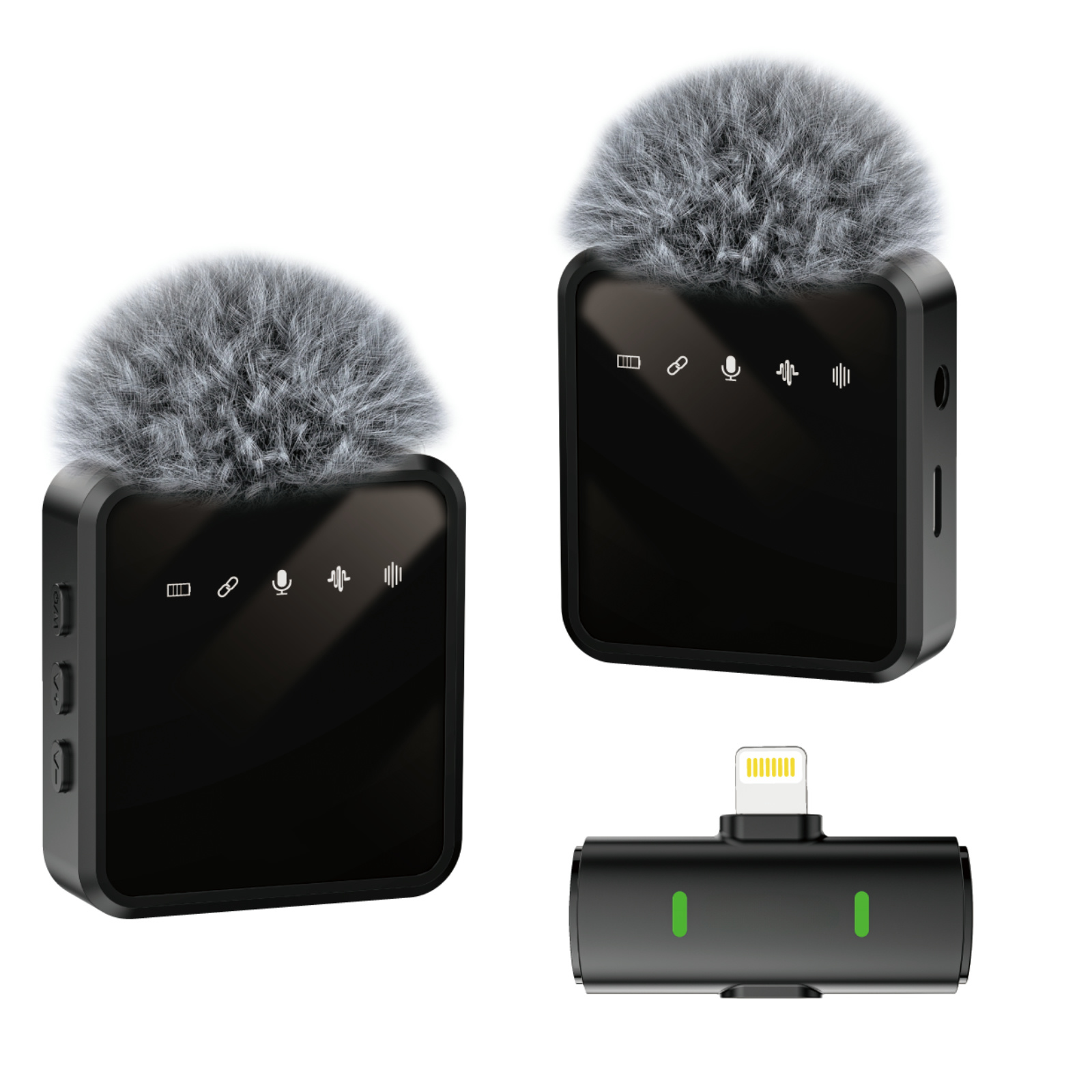 Wireless Lavalier Microphone - Jerry 6976D Chip, 200mAh Battery, 10-11H Use, 15-25m Transmission, Type-C Charging, Clip-On Mic for Recording & Streaming