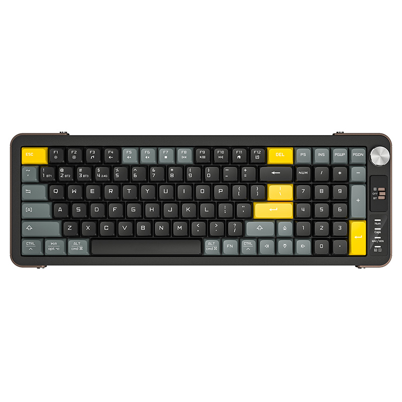 Tri-mode Scissor Keyboard Zero-Gravity Ergonomic Wireless Keyboard With LCD Display.