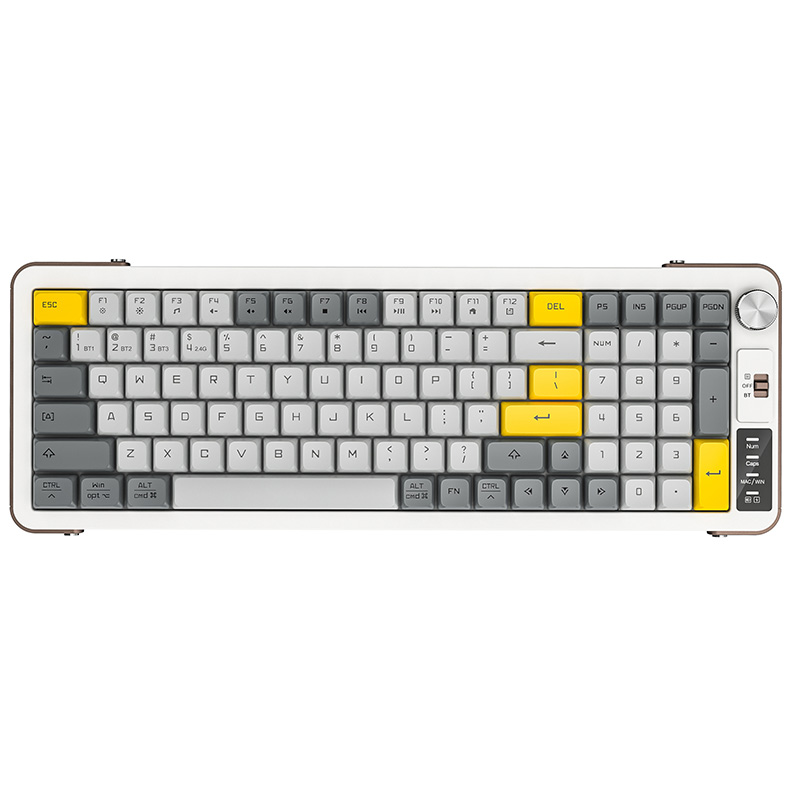 Tri-mode Scissor Keyboard Zero-Gravity Ergonomic Wireless Keyboard With LCD Display.