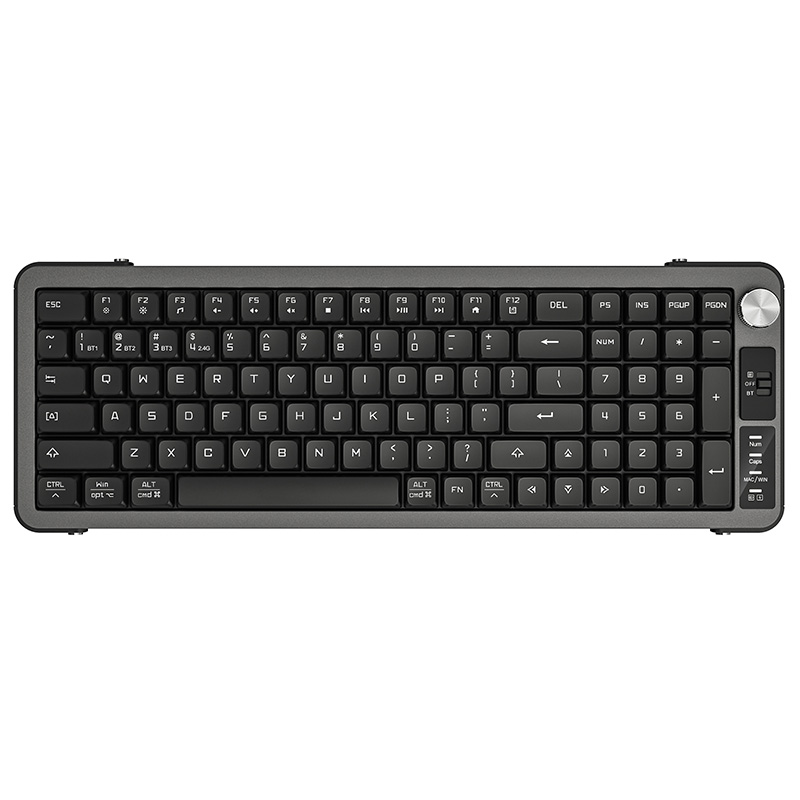 Tri-mode Scissor Keyboard Zero-Gravity Ergonomic Wireless Keyboard With LCD Display.
