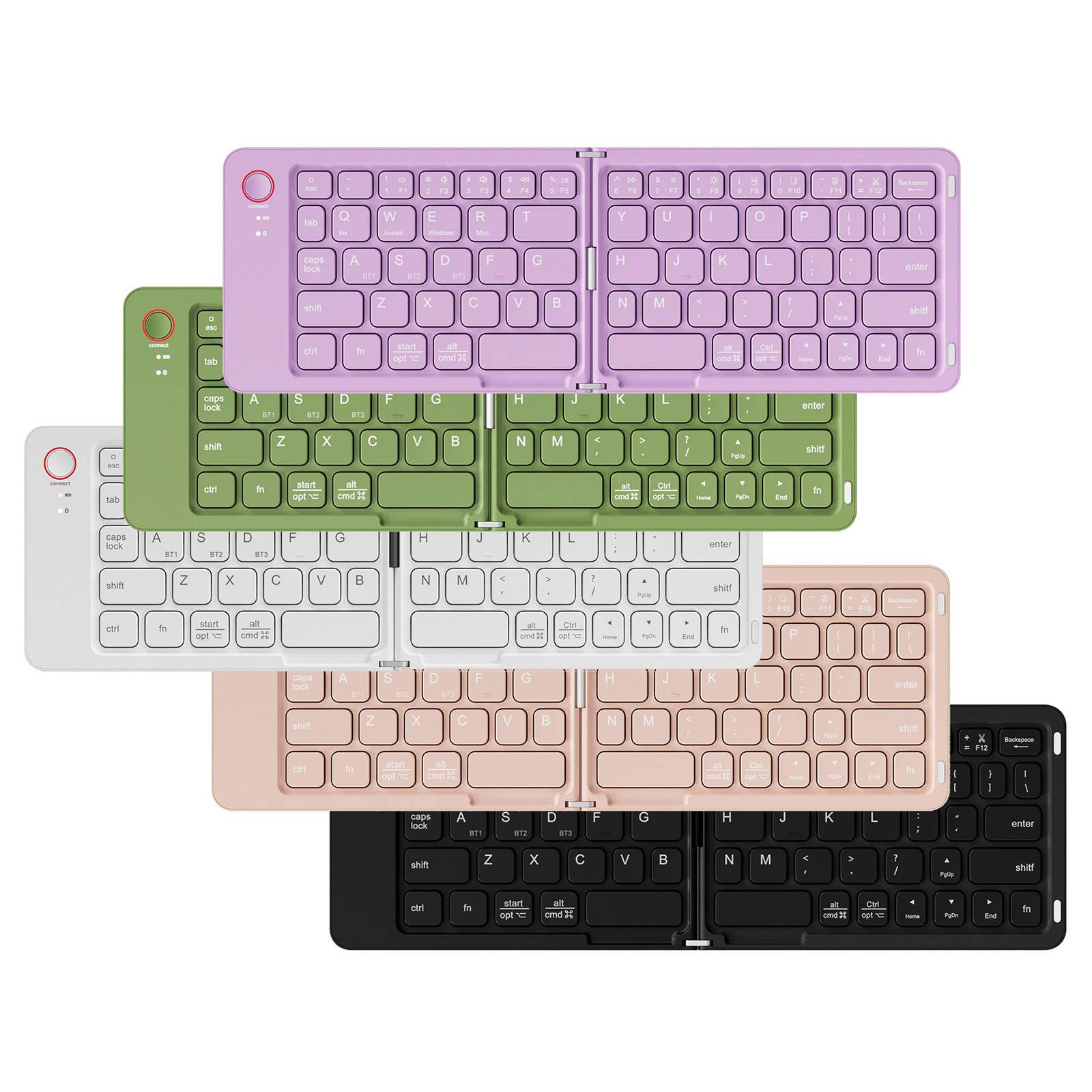 BT Scissor Keyboard Portable Wireless Keyboard Folding Compact Keyboard