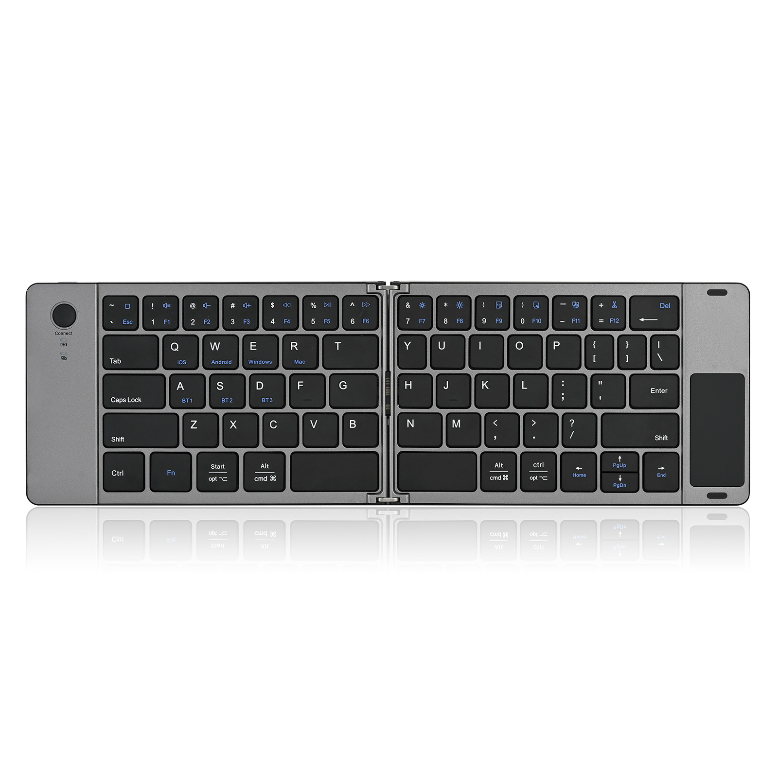 BT Scissor Keyboard Folding Keyboard Portable Wireless Keyboard Compact Keyboard Touch Pad