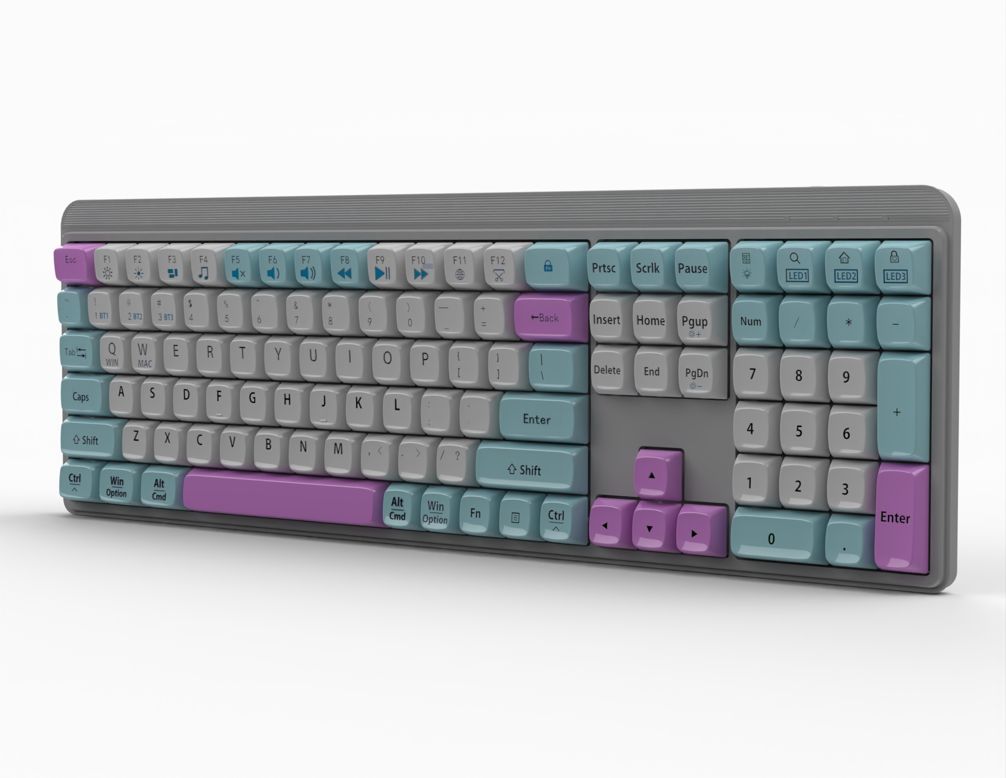 110Keys Full Keys Scissor RGB Backlight Switch Tri-Mode Wireless Charging Keyboard with Pudding Keycap