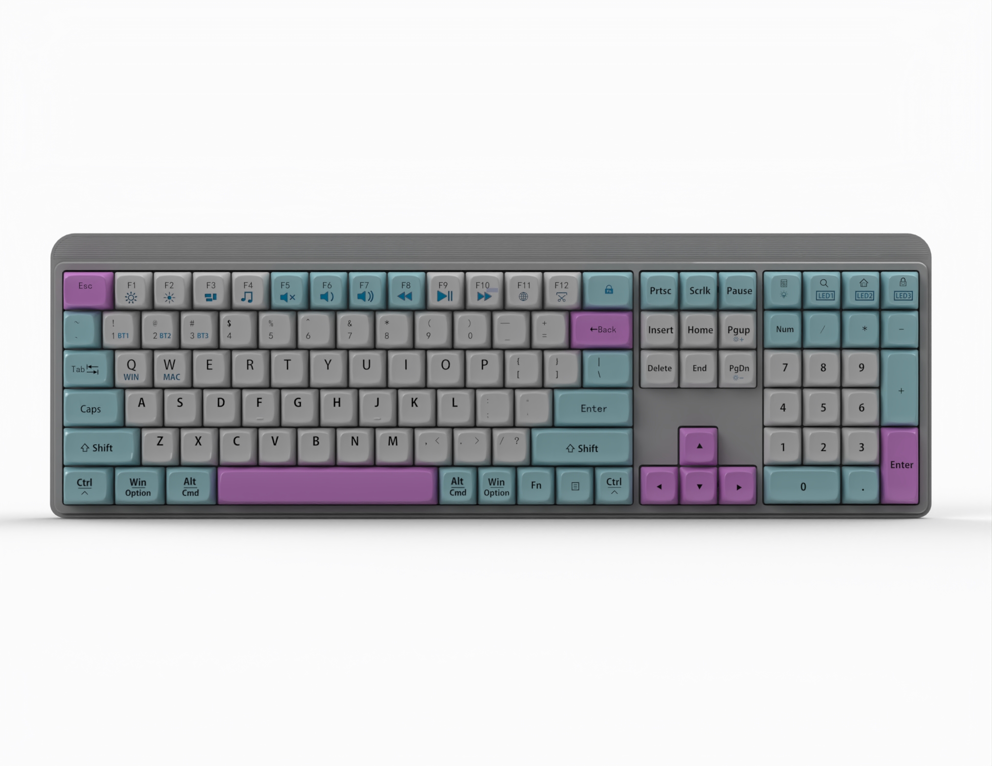 110Keys Full Keys Scissor RGB Backlight Switch Tri-Mode Wireless Charging Keyboard with Pudding Keycap