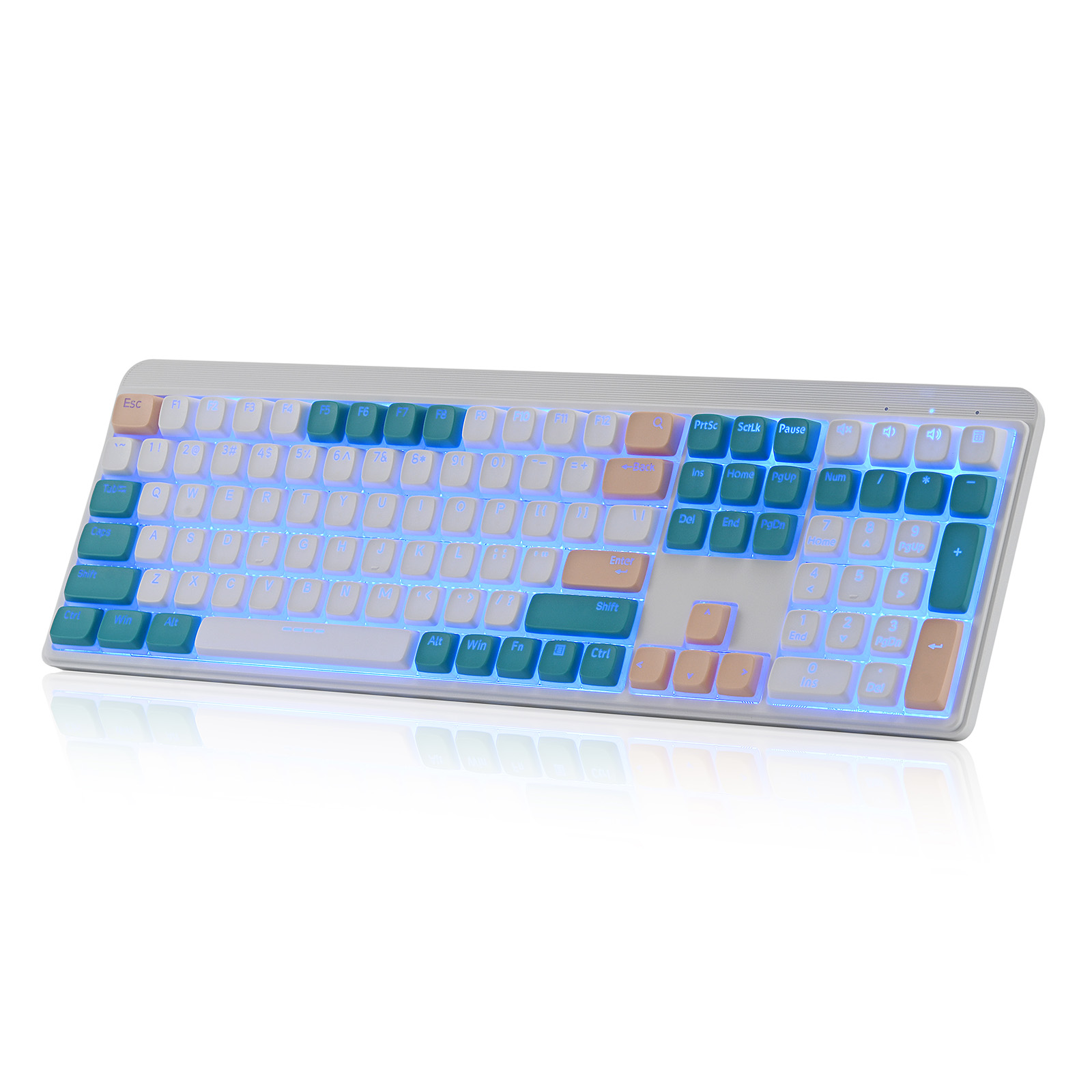110Keys Full Keys BT Scissor Wireless Keyboard Compact Keyboard with Pudding Keycaps