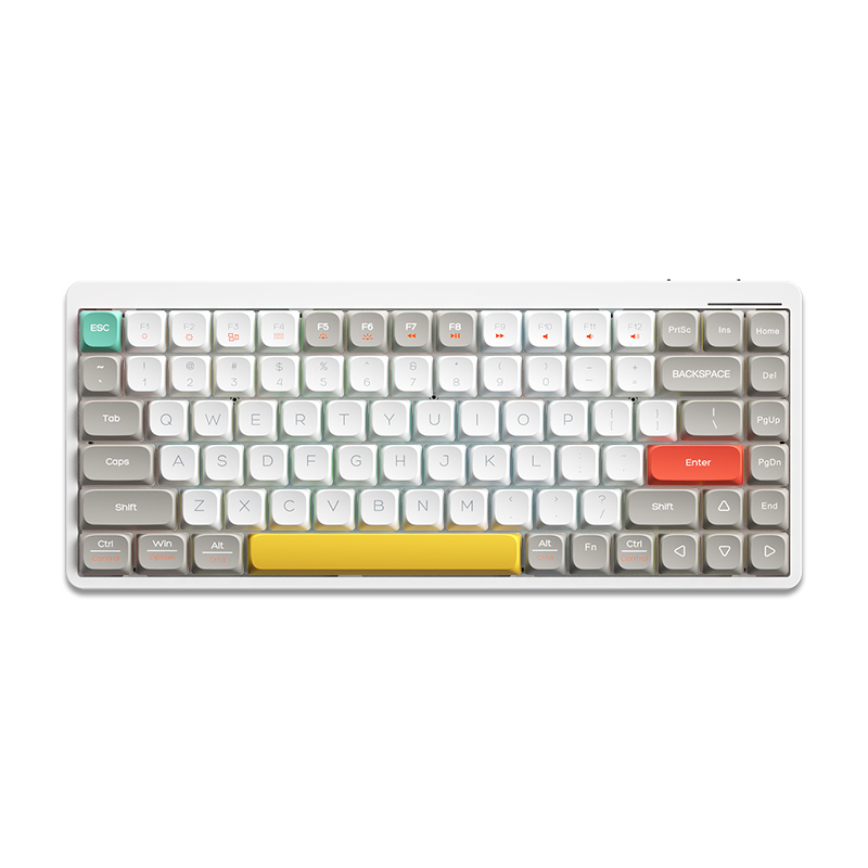 Tri-mode 84 keys Low Profile Mechanical Keyboard 2.4G BT Wired with RGB Light