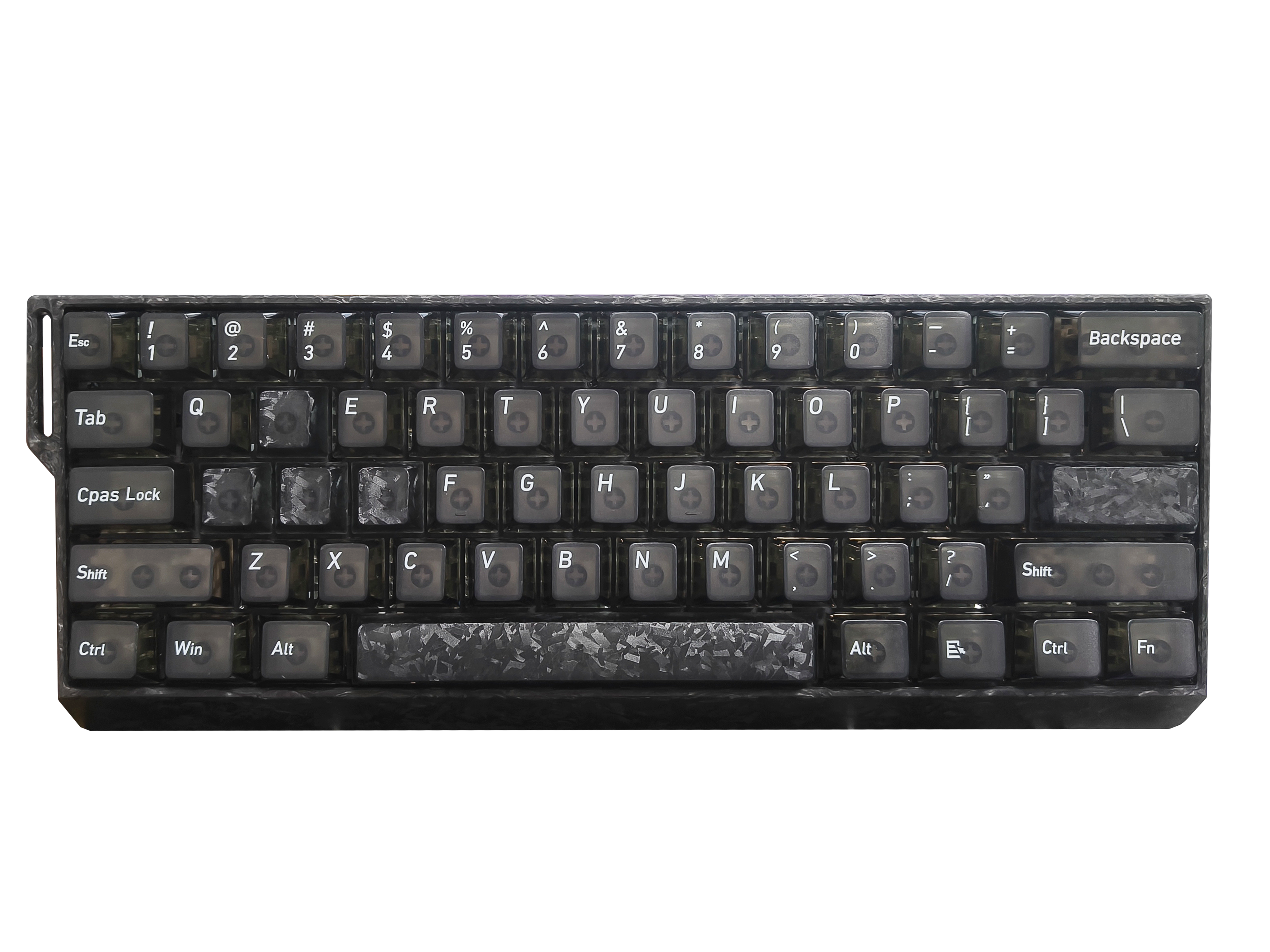 61 Keys Magnetic Switch Gaming Keyboard Carbon Fiber RGB Wired Mechanical Keyboard