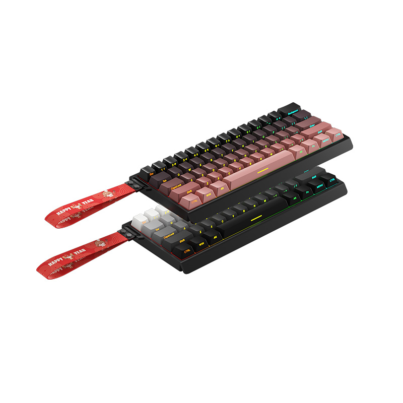 61keys aluminum alloy RGB wired mechanical keyboard