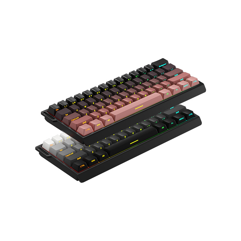 61keys aluminum alloy RGB wired mechanical keyboard