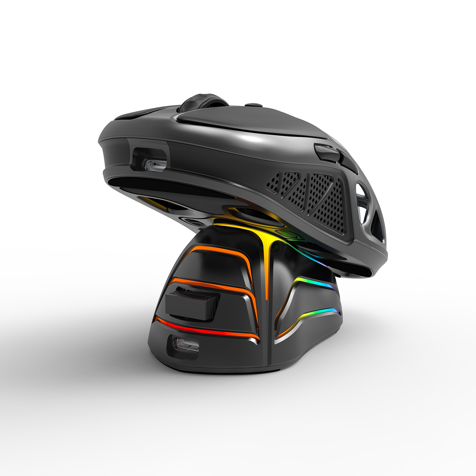 Lightweight Hollow-out Exoskeleton Design 7Keys 30000 DPI Tri-mode Wireless Gaming Mouse