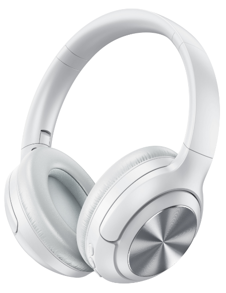 Bluetooth 5.4 Over-Ear Headphones with 40mm Driver, 18H Playtime & Metal Decoration