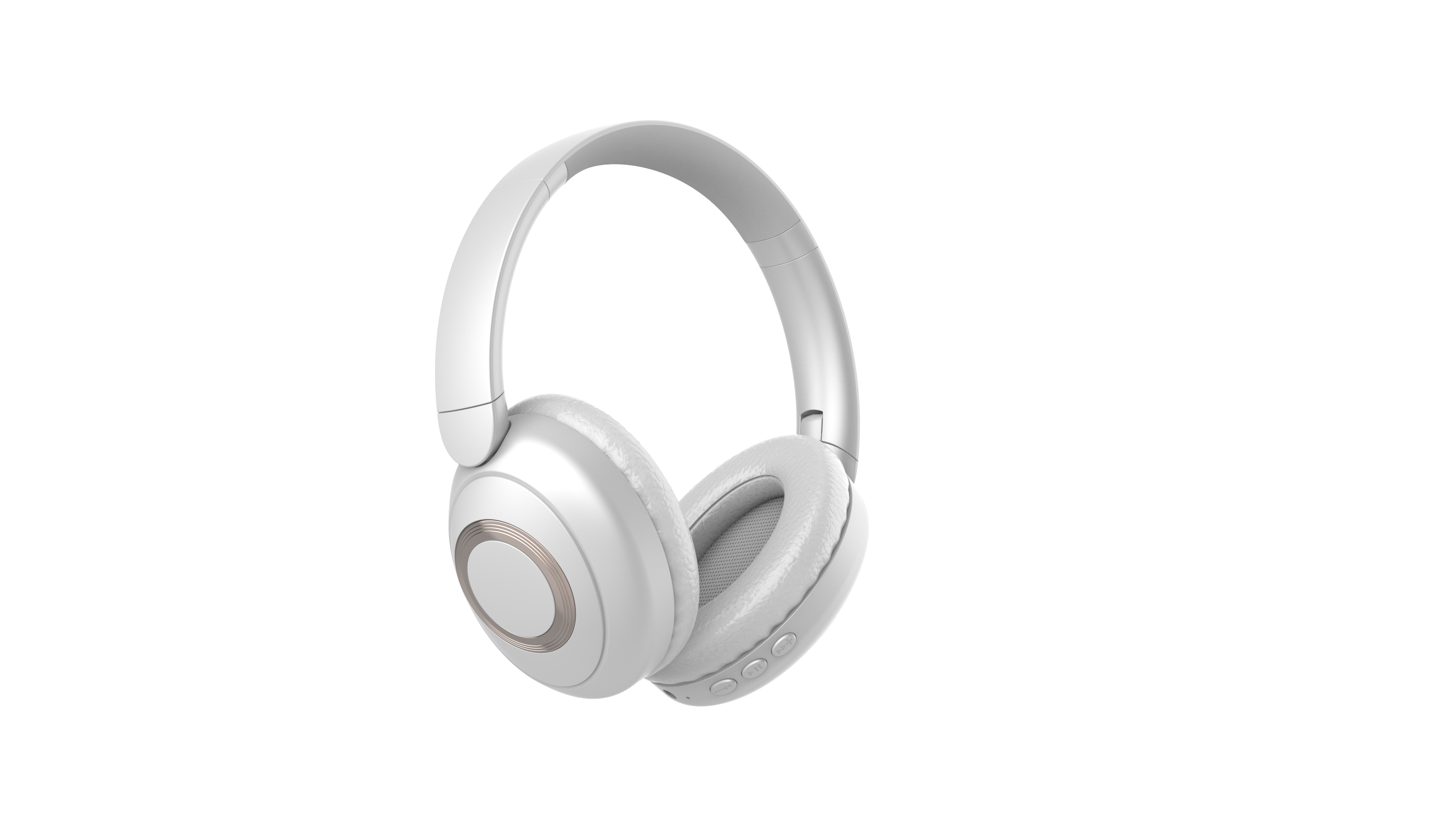 Bluetooth 5.4 Over-Ear Headphones 40mm Driver 18H Playtime Metallic Decor Ring