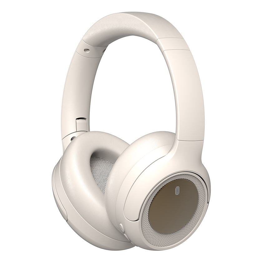 Bluetooth 5.4 Over-Ear Headphones with 40mm Driver, 18H Playtime & Metallic Decorative Ring