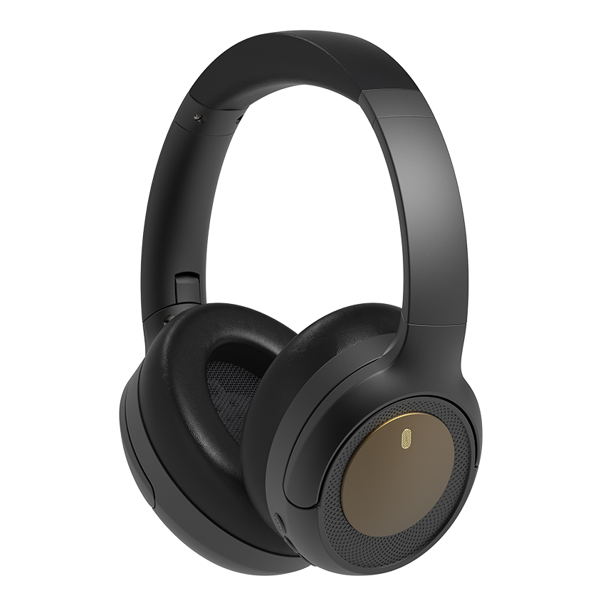 Bluetooth 5.4 Over-Ear Headphones with 40mm Driver, 18H Playtime & Metallic Decorative Ring