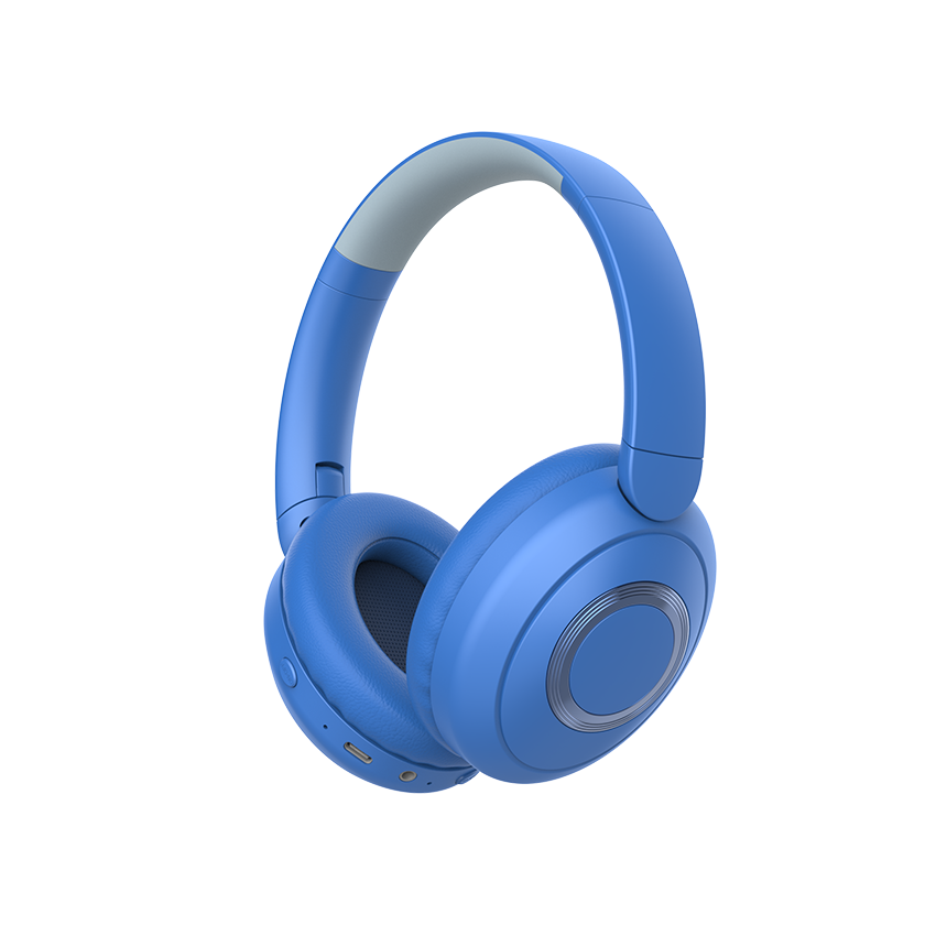 Bluetooth 5.4 Over-Ear Headphones 40mm Driver 18H Playtime Metallic Decor Ring