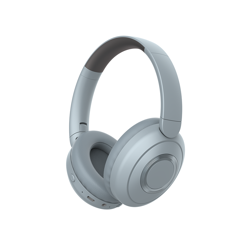 Bluetooth 5.4 Over-Ear Headphones 40mm Driver 18H Playtime Metallic Decor Ring
