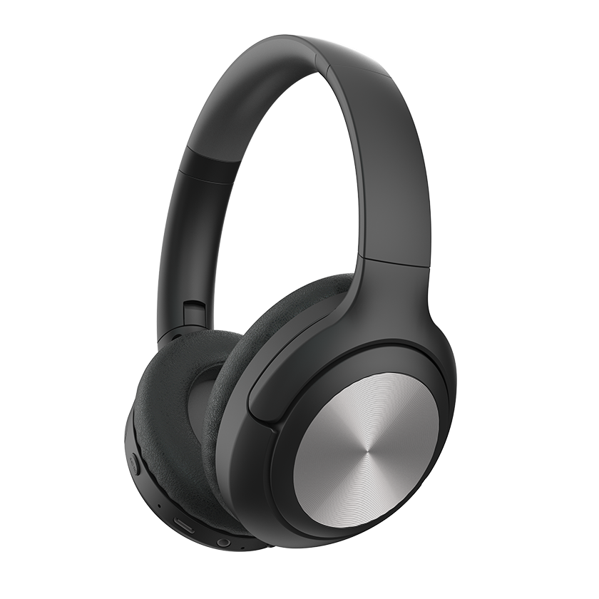 Bluetooth 5.4 Over-Ear Headphones with 40mm Driver, 18H Playtime & Metal Decoration