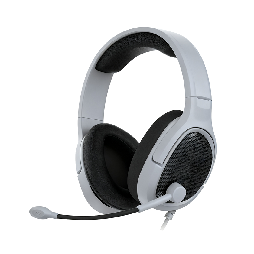 Wired Over-Ear Headset with 50mm Driver, Omnidirectional Mic & 1.8M Textile Cable for Gaming, Office & Clear Calls