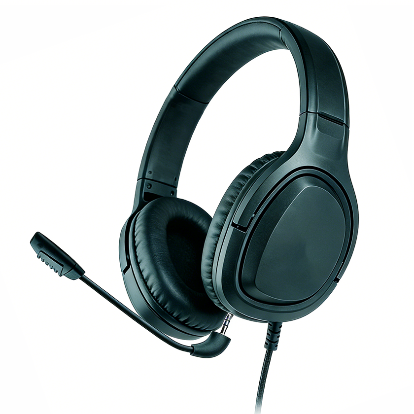 Wired Headset with 50mm Driver, Omnidirectional Mic & 1.4M Textile Cable for Gaming, Office & Clear Calls