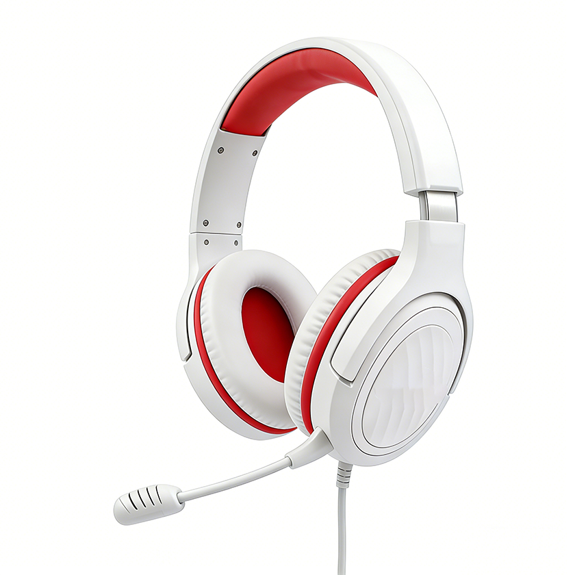 50mm Driver Wired Headset with Omnidirectional Mic & 1.4M Textile Cable for Gaming, Office & Clear Calls