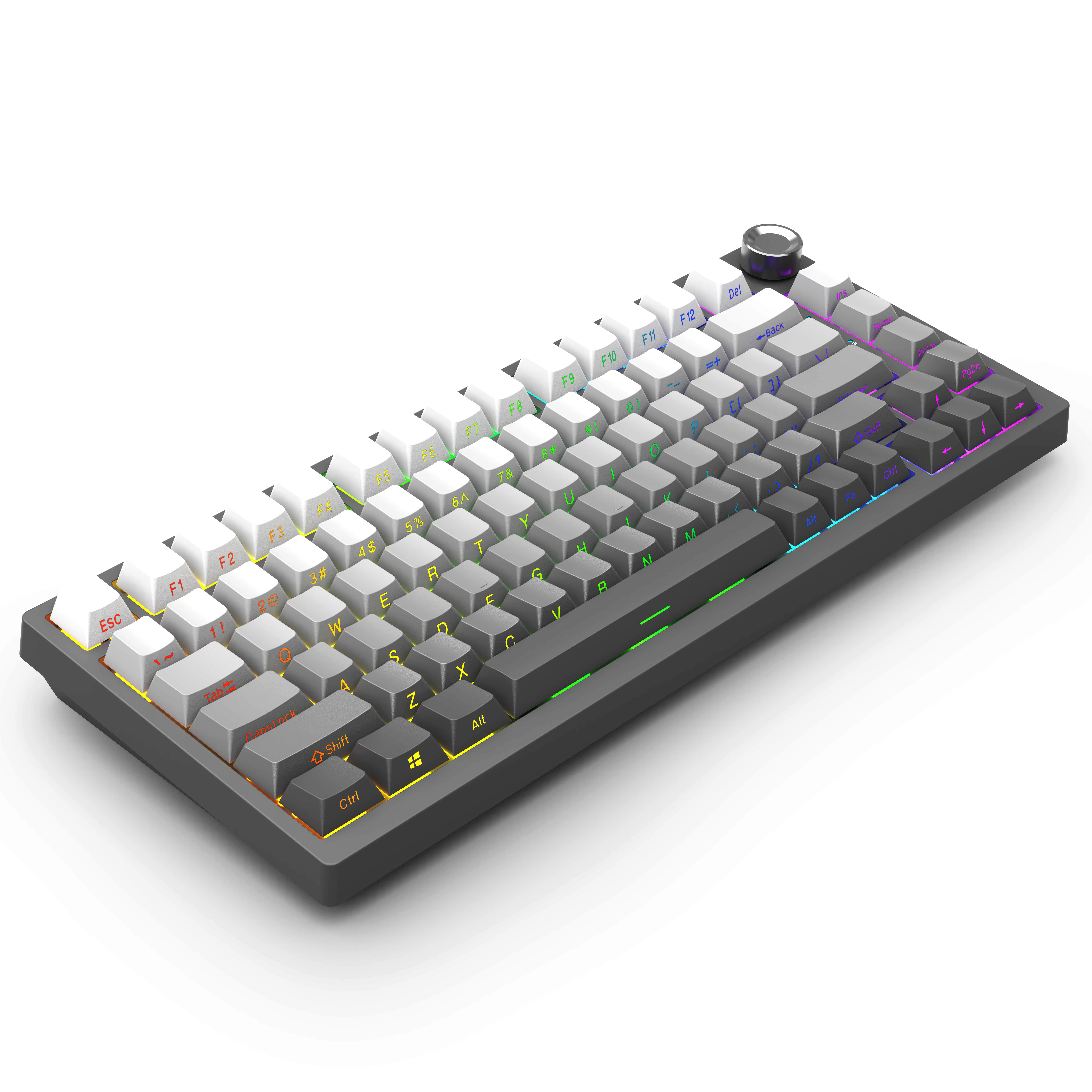 75% Custom Mechanical Keyboard with Rotary Knob | RGB Hot Swappable Gaming Keyboard